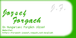 jozsef forgach business card
